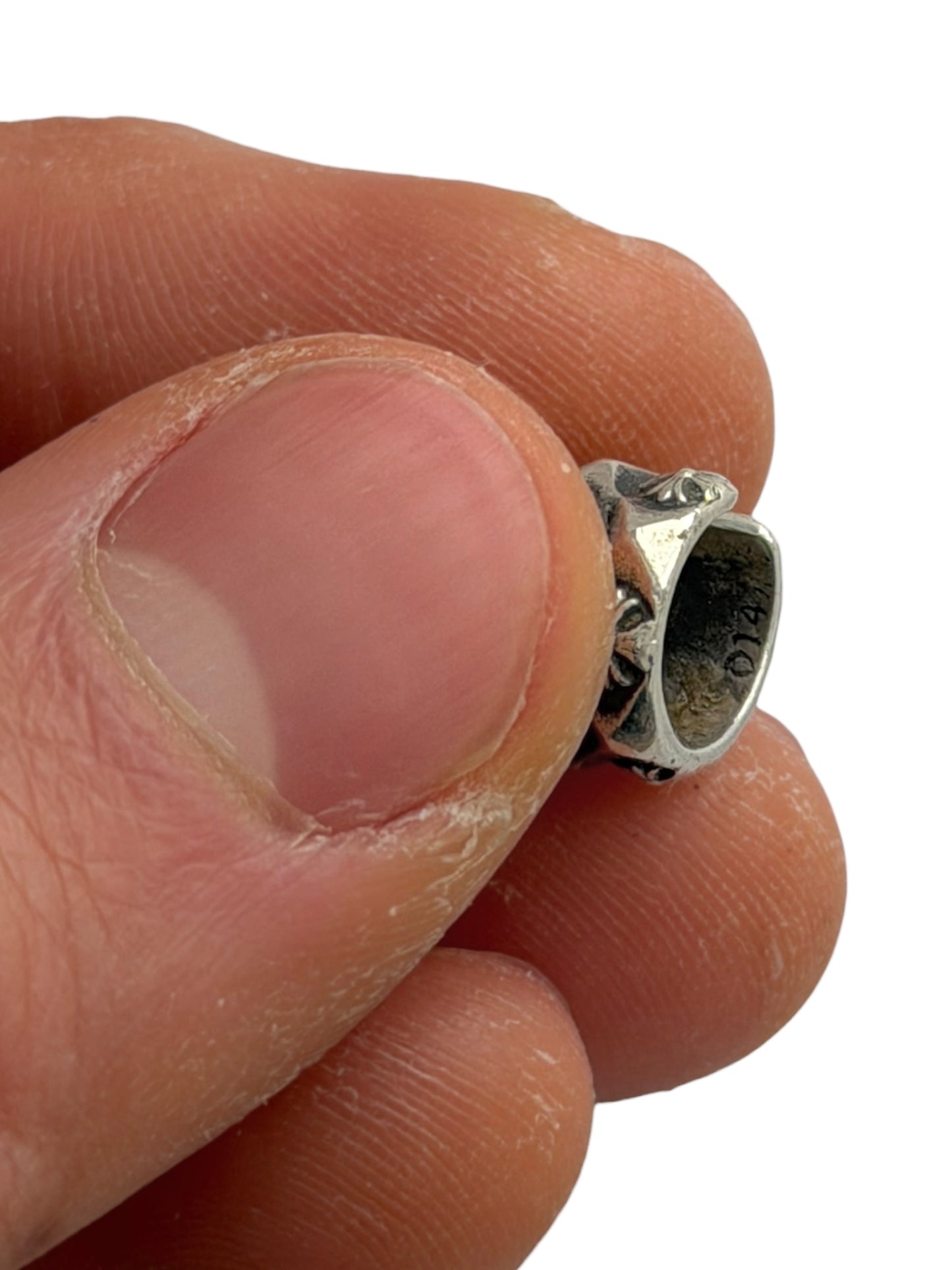 Pyramid Plus Stud Silver Ear Cuff Earring