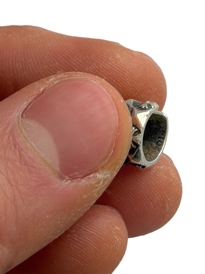 Pyramid Plus Stud Silver Ear Cuff Earring