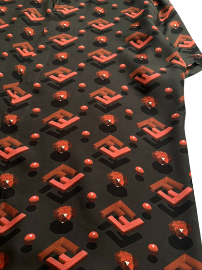 3D Diamond Rubino Silk Shirt
