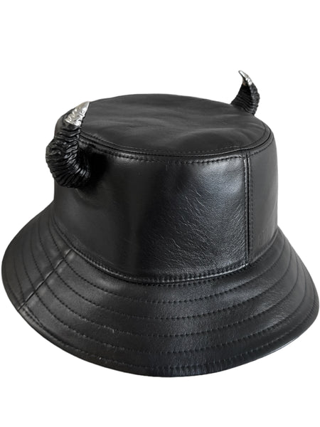 SS21 Horn Leather Bucket Hat