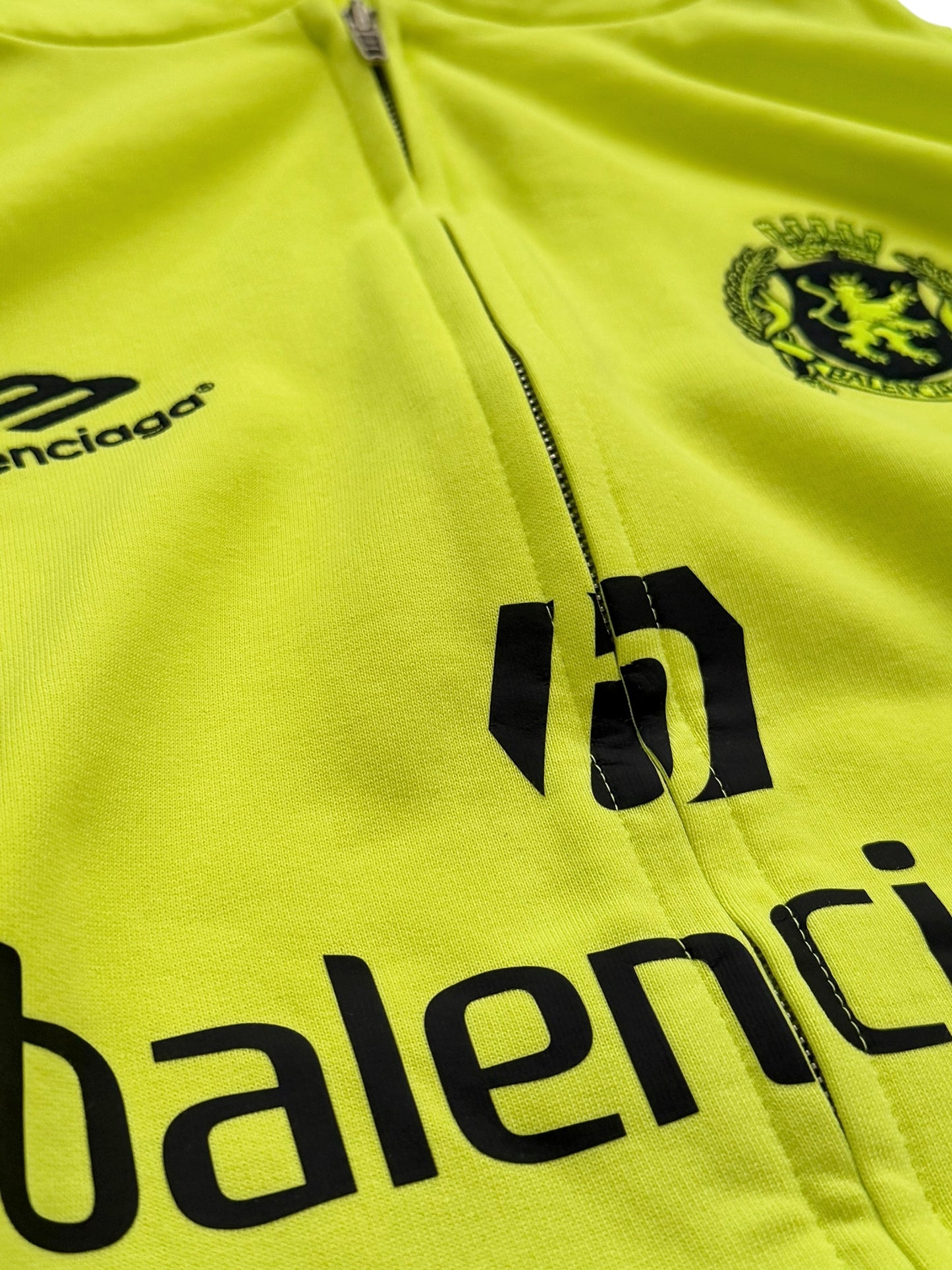 Neon Fluo Soccer Logo Zip Hoodie