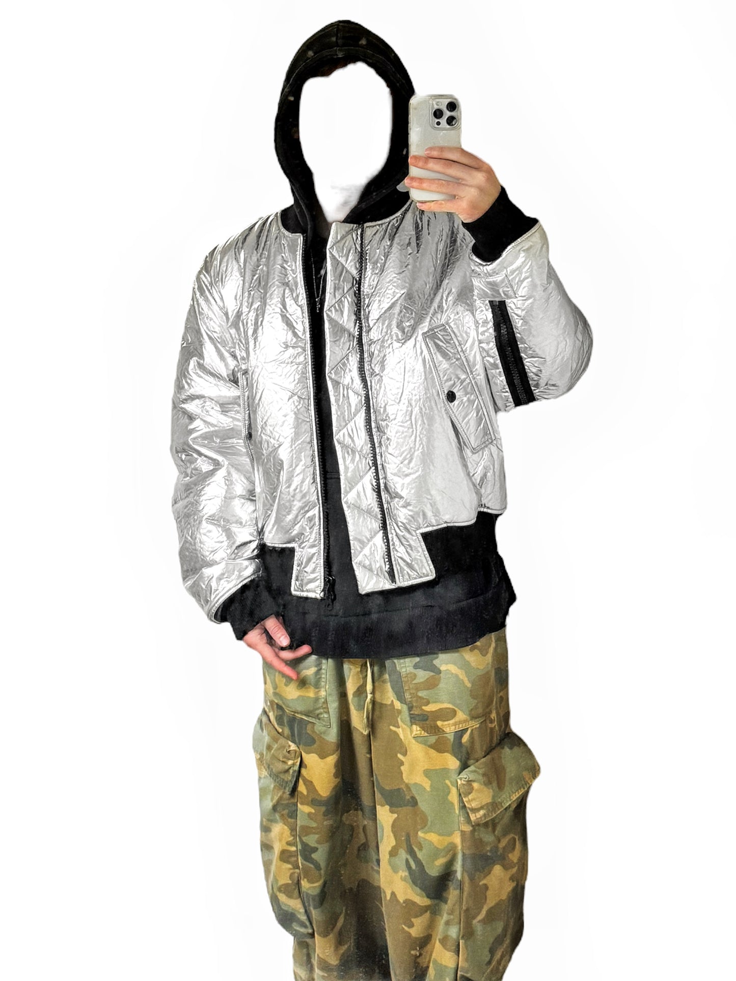 Metallic Backzip Bomber