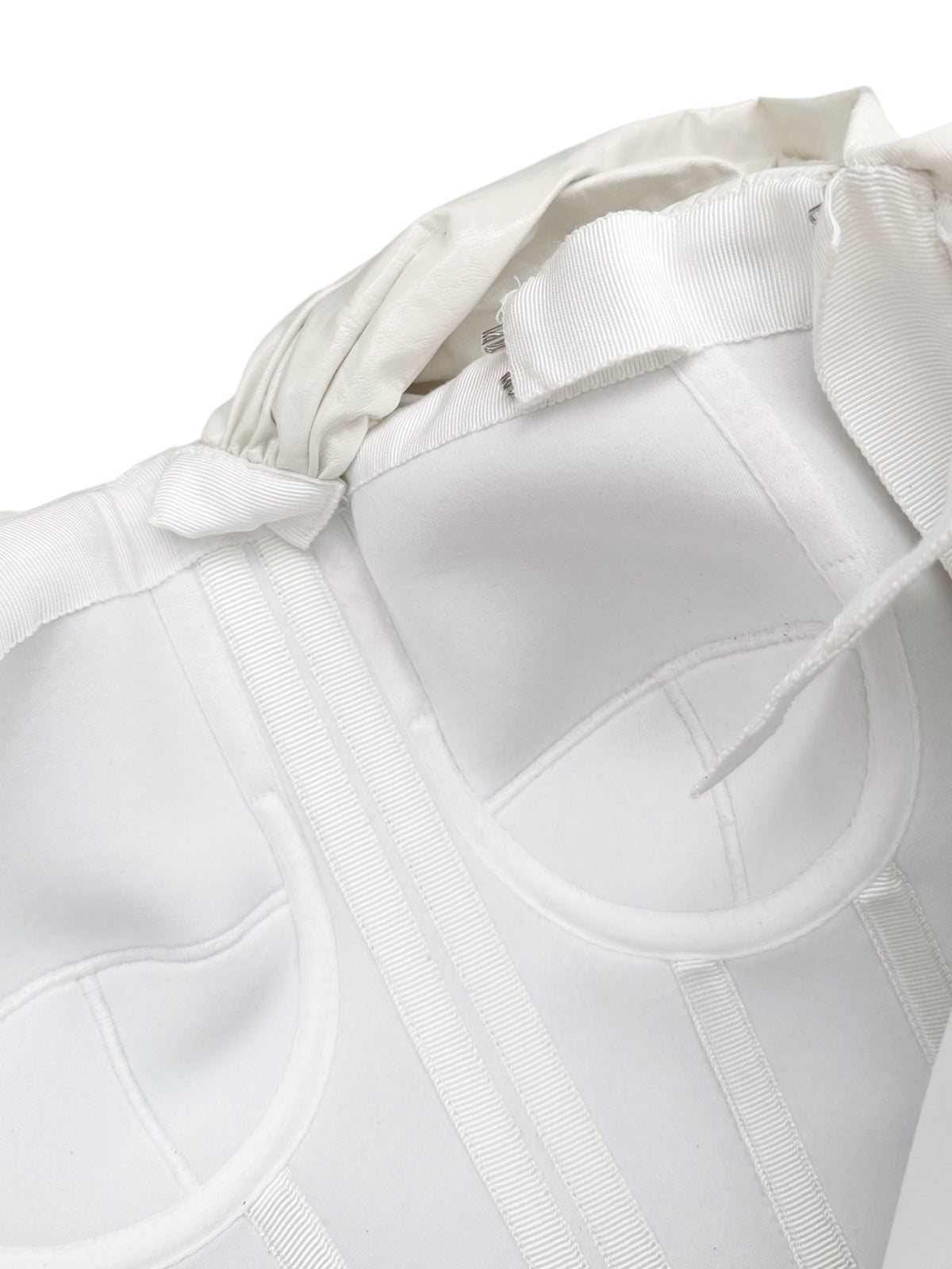 Trash Bag White Laminated Dress