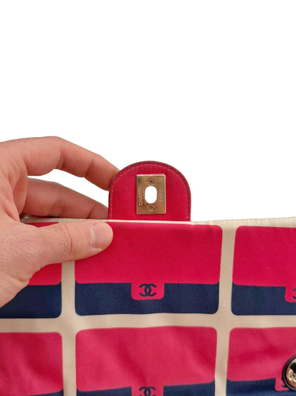 Jumbo CC Graphic Fade Print Flap Bag