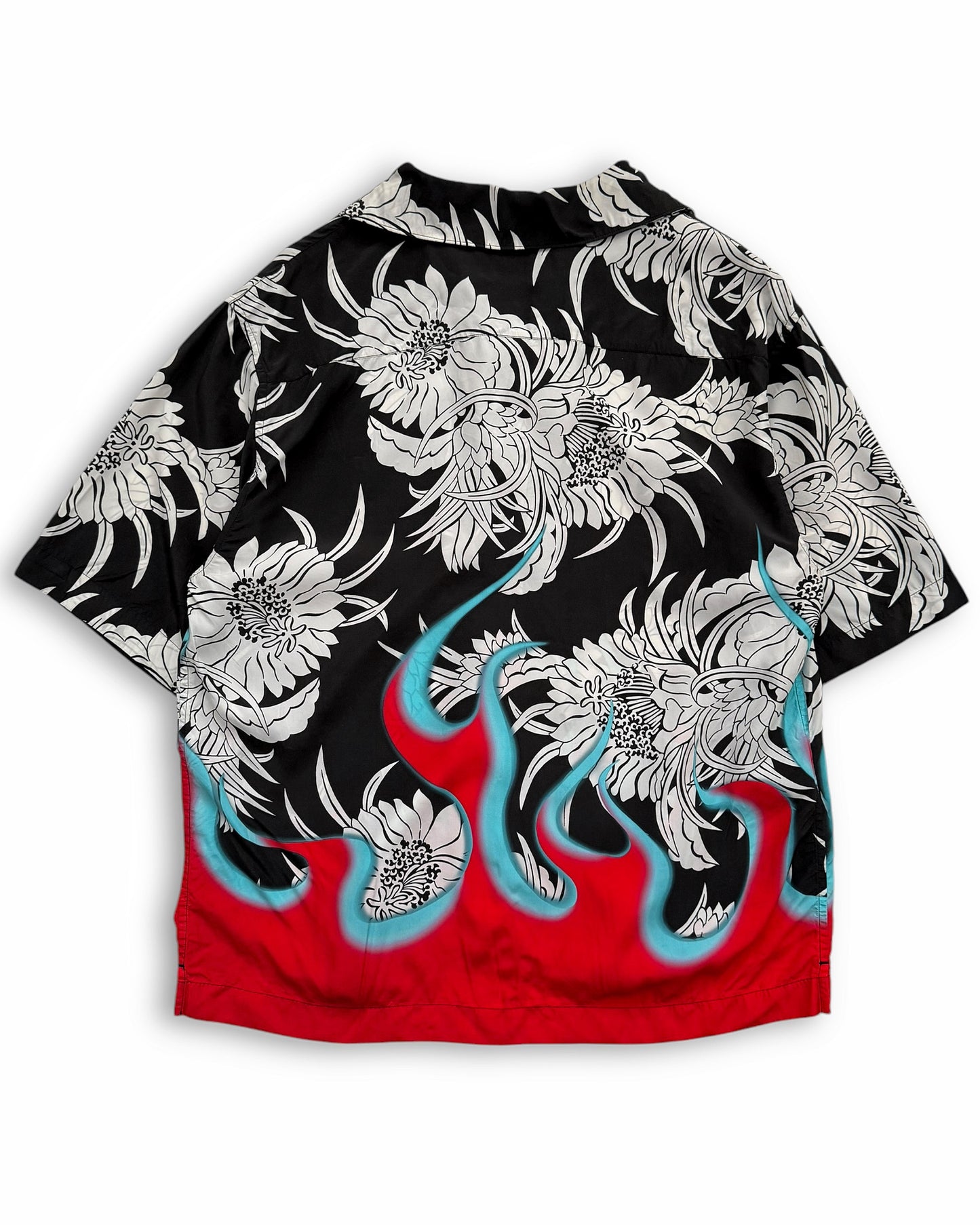 2018 Sample Viscose Flame Hawaiian Camp Shirt