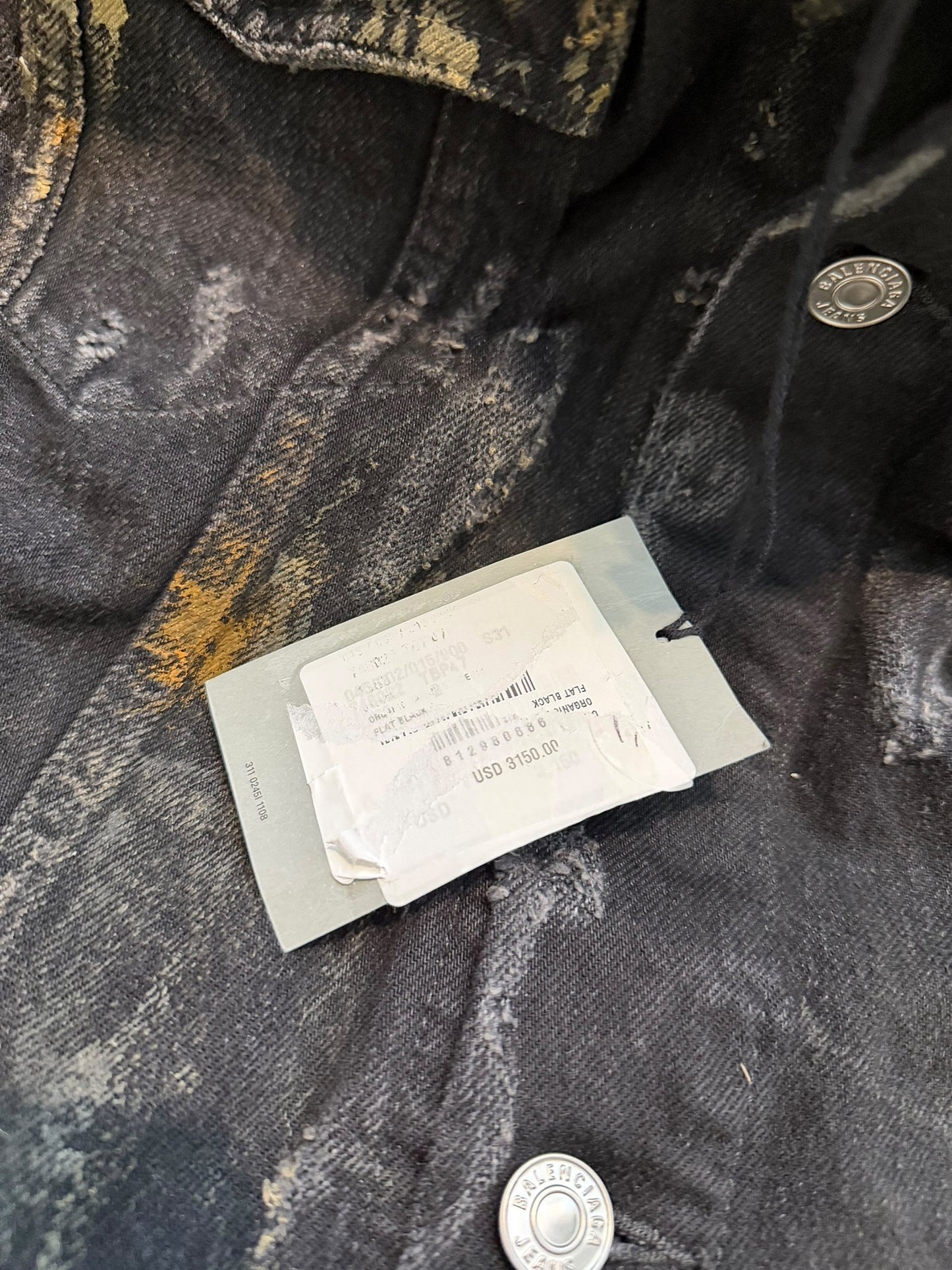 Mud Show Distressed Shredded Denim Trucker Jacket