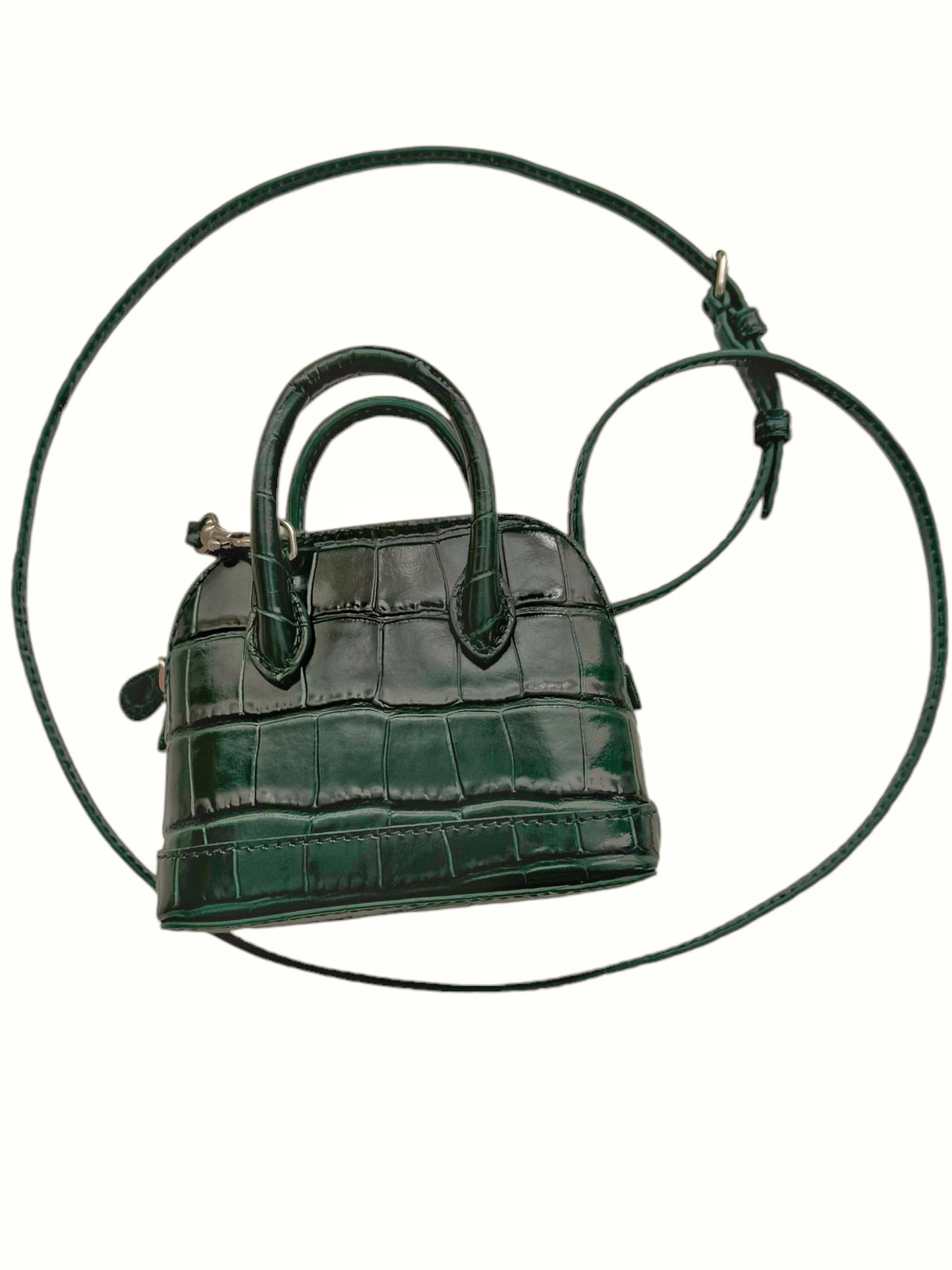 Green XXS Croc Embossed Bag