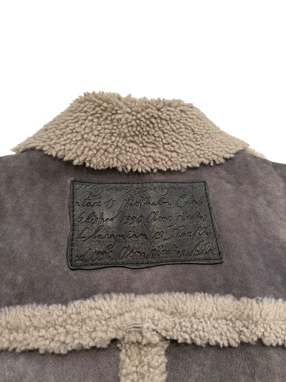 French Lamb Shearling Paneled Jacket