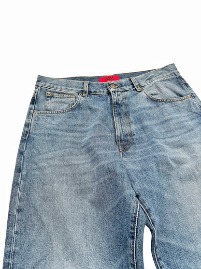 Blue 5 Pocket Denim Jeans Pants