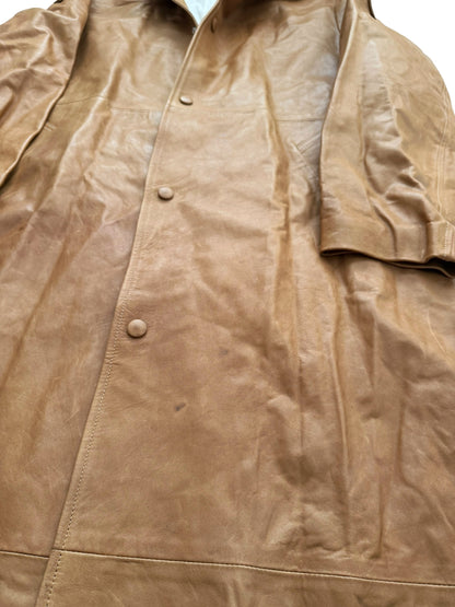 FW25 Natural Leather Trench Coat
