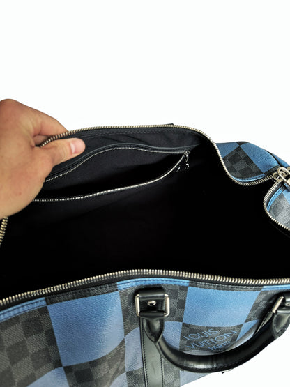 Keepall Bandouliere Bag Giant Damier Graphite Canvas 50 Duffle