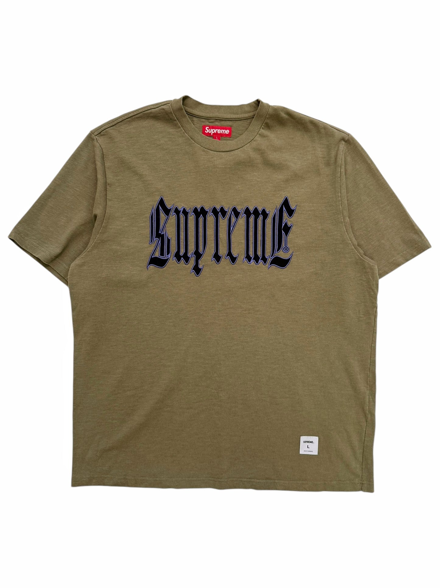 Olive Old English Cut Sew Shirt