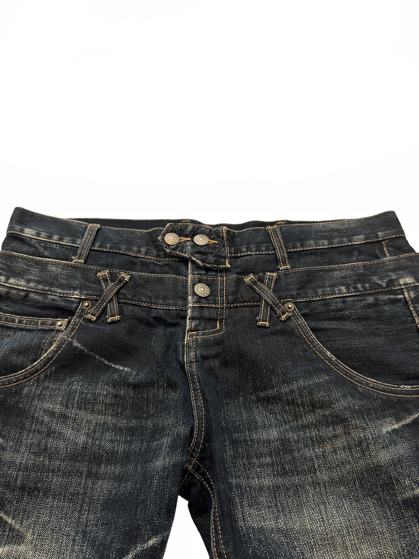 Double Waist Dark Indigo Denim