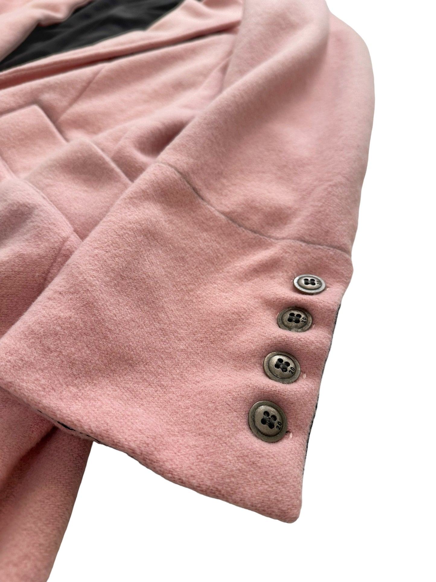 Pink Wool Long Coat