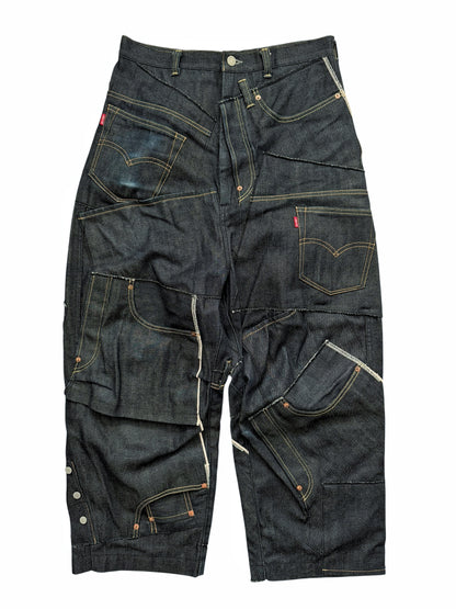 Levis 2024 Runway Patchwork Reconstructed Jeans