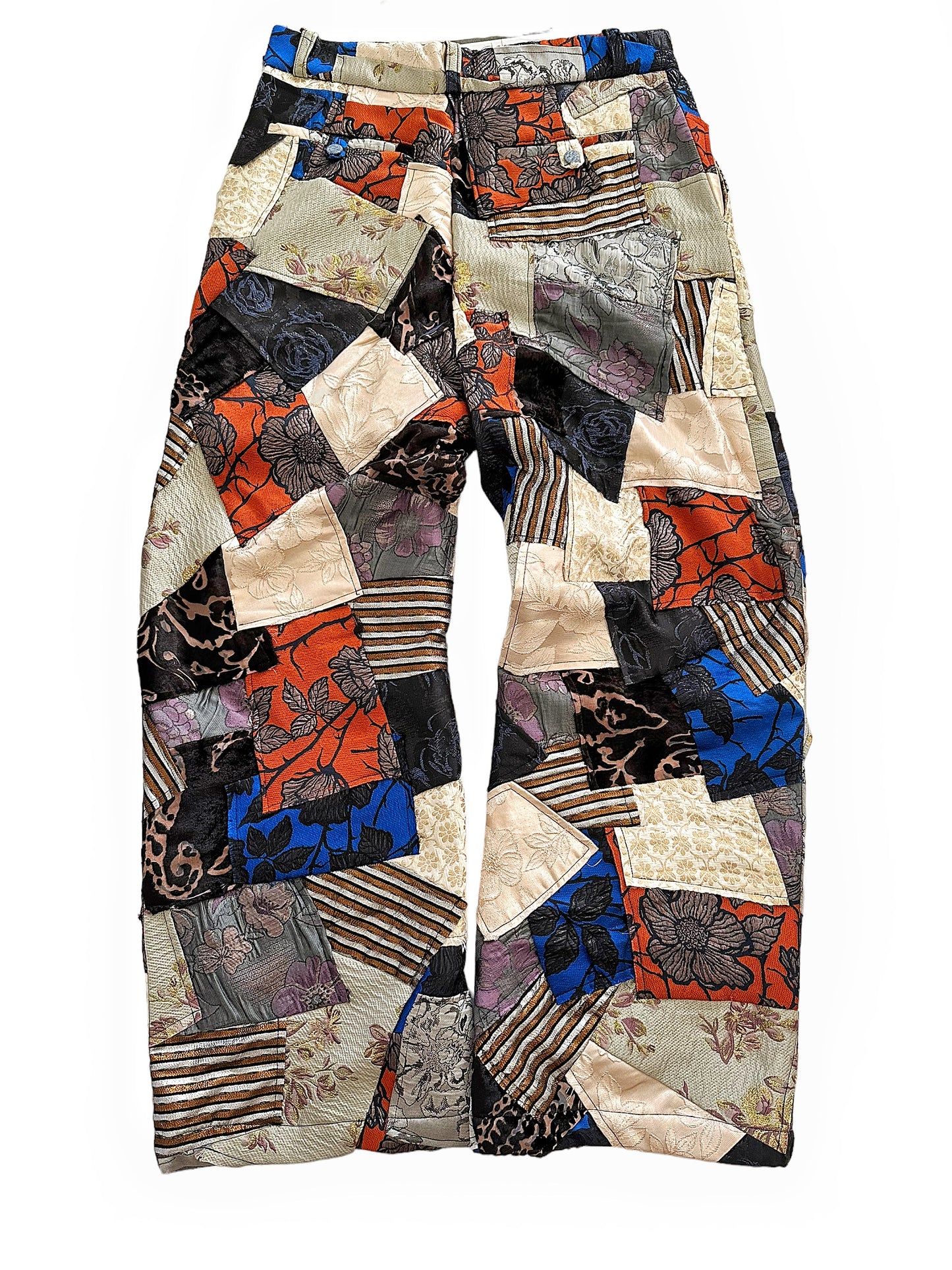 Jacquard Patchwork Pants