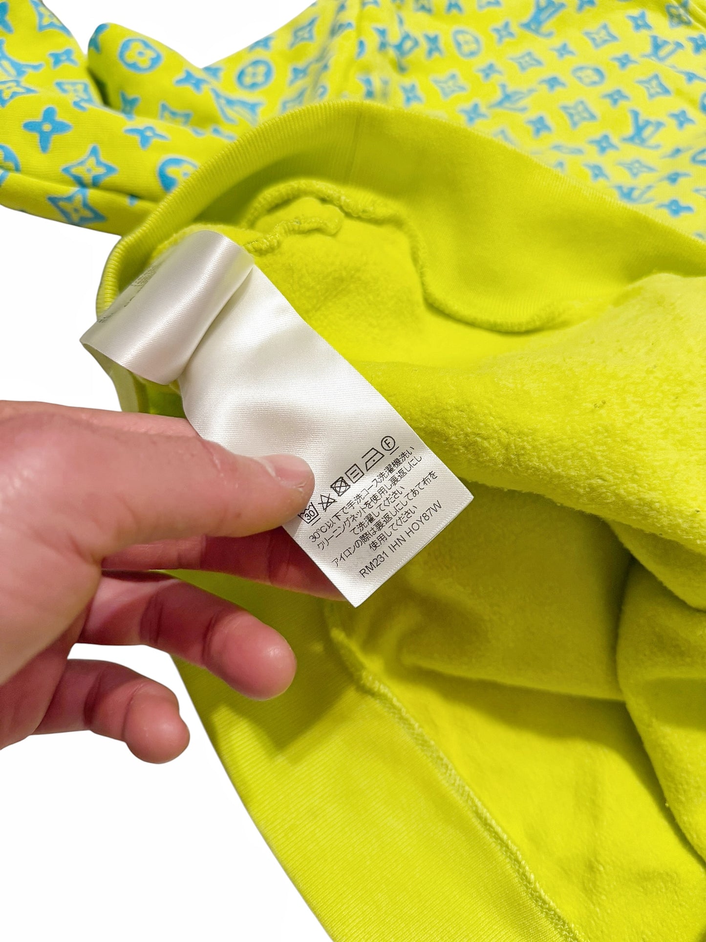 2023 Virgil Yellow Blue Monogram Crewneck