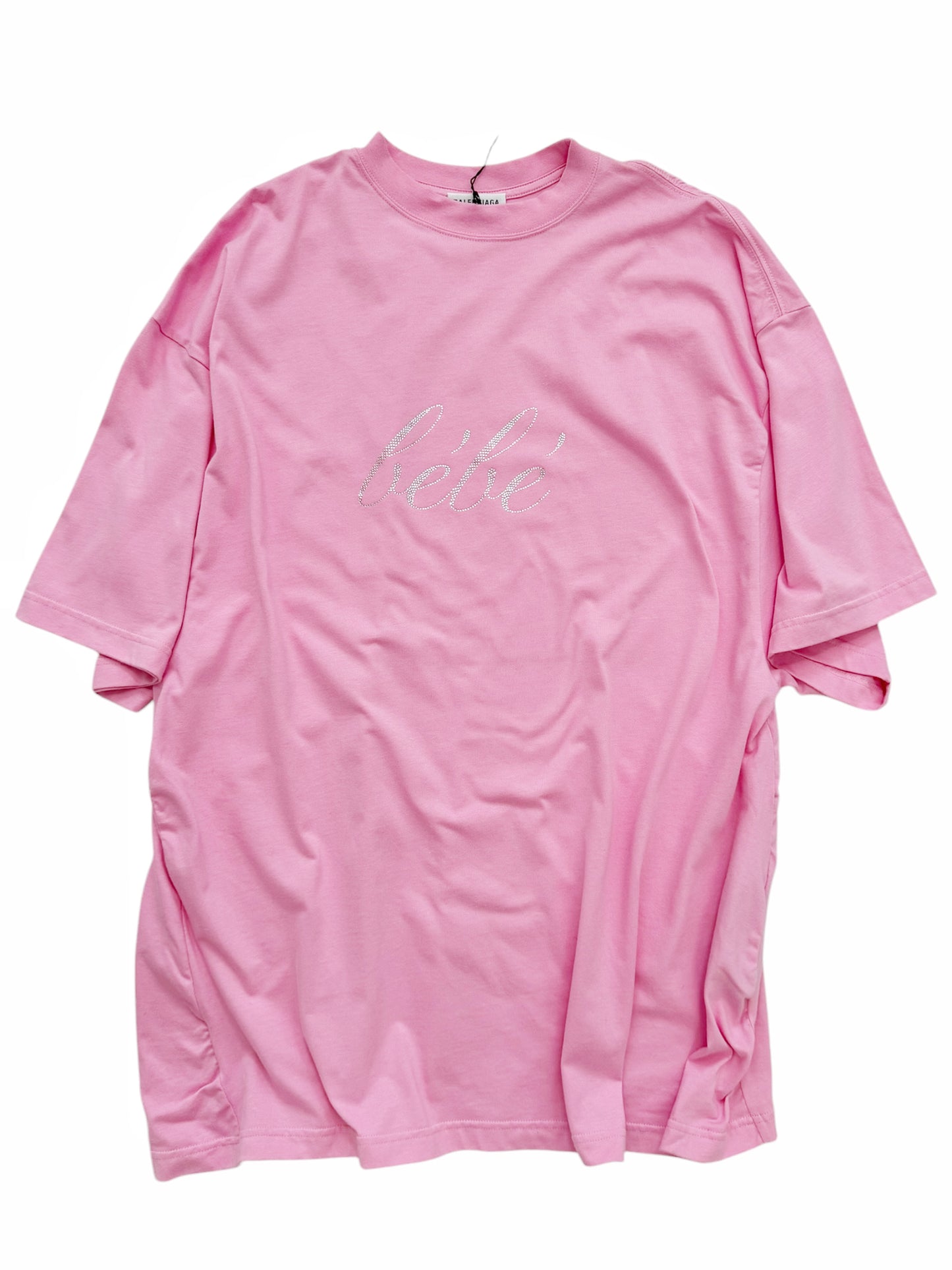 Bebe Rhinestone Crystal Pink Shirt