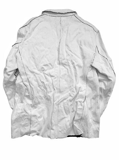 FW25 METAL Molded White Blazer Coat Jacket