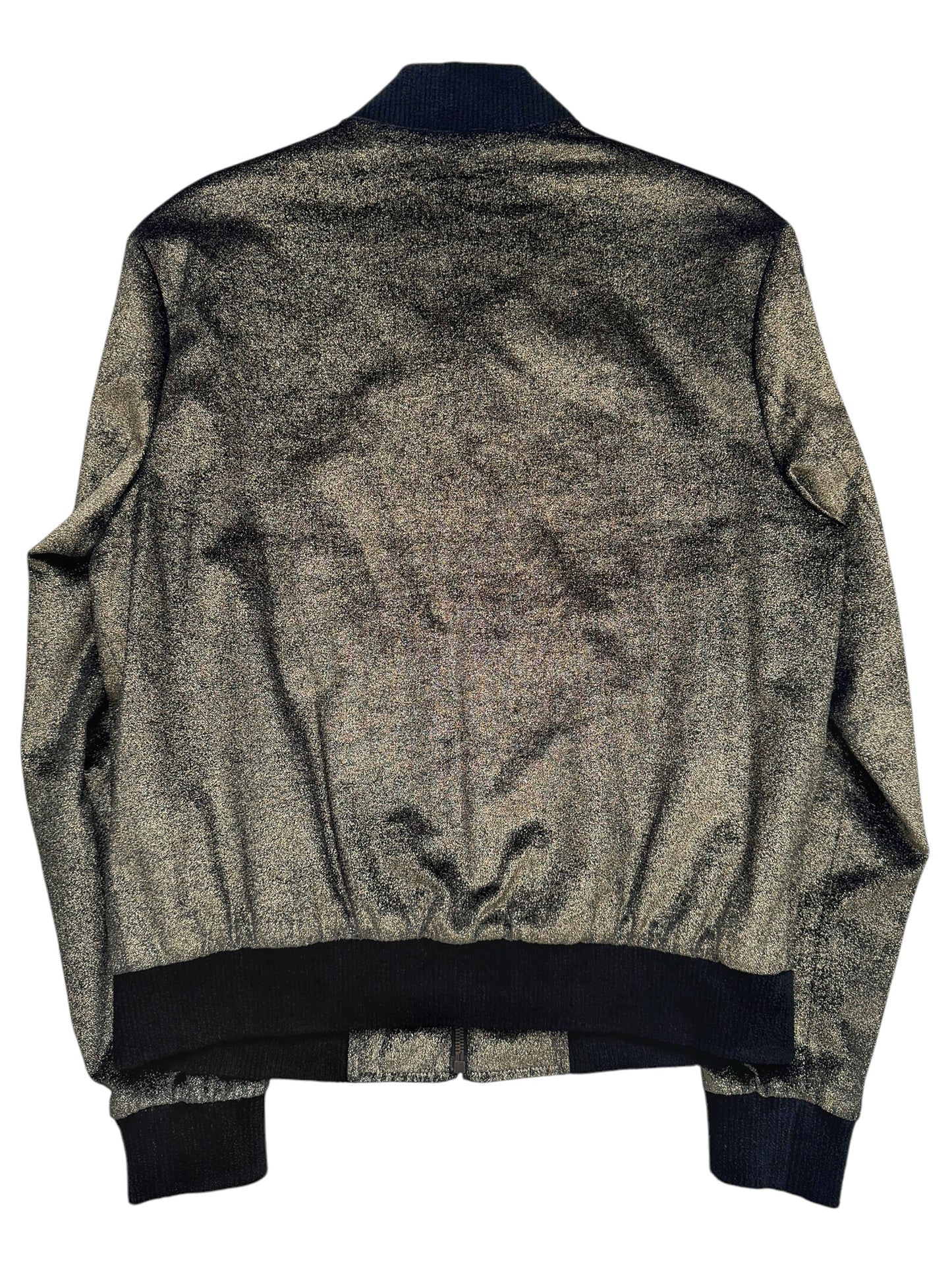 Gold Sprinkled Velvet Western Teddy Varsity Bomber