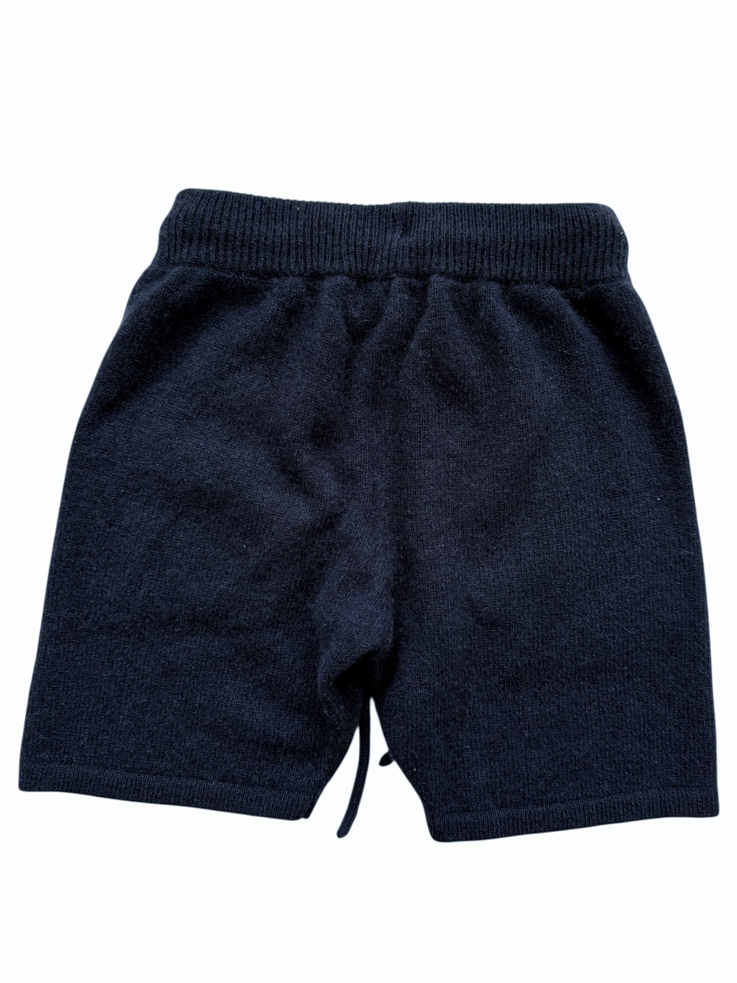 Navy Cashmere Relaxed Shorts