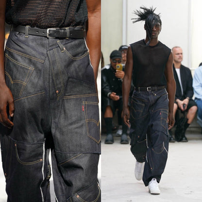 Levis 2024 Runway Patchwork Reconstructed Jeans