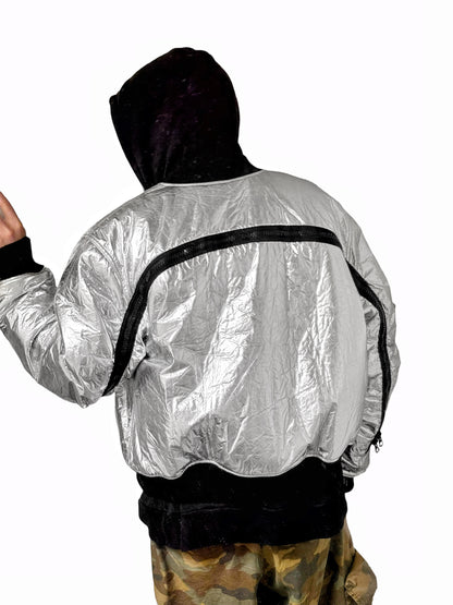 Metallic Backzip Bomber