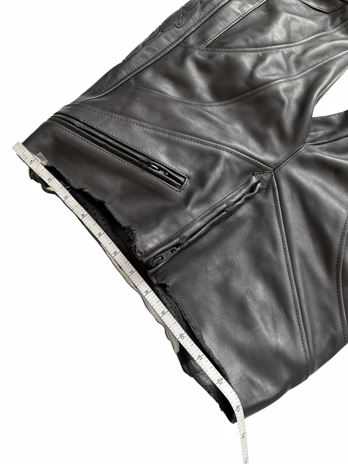 2024 Raw Waist Biker Moto Leather Pants