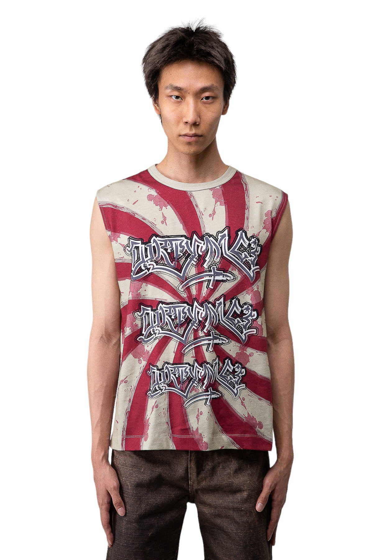 Red Swirl Punk Tank