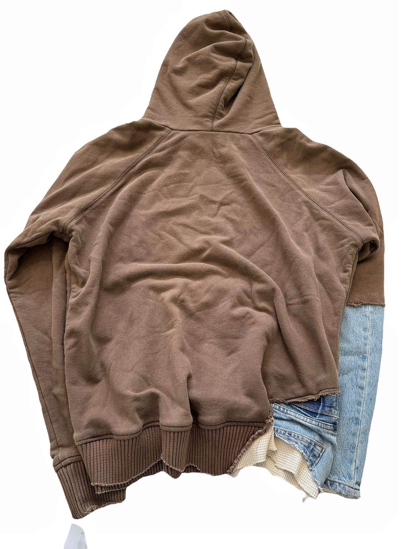 Sample Cocoa Brown Denim Fragment Hybrid Hoodie