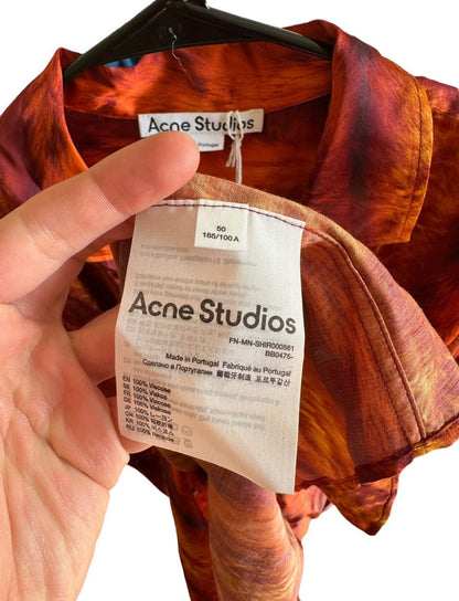 Viscose Oversized Flame Fur Shirt