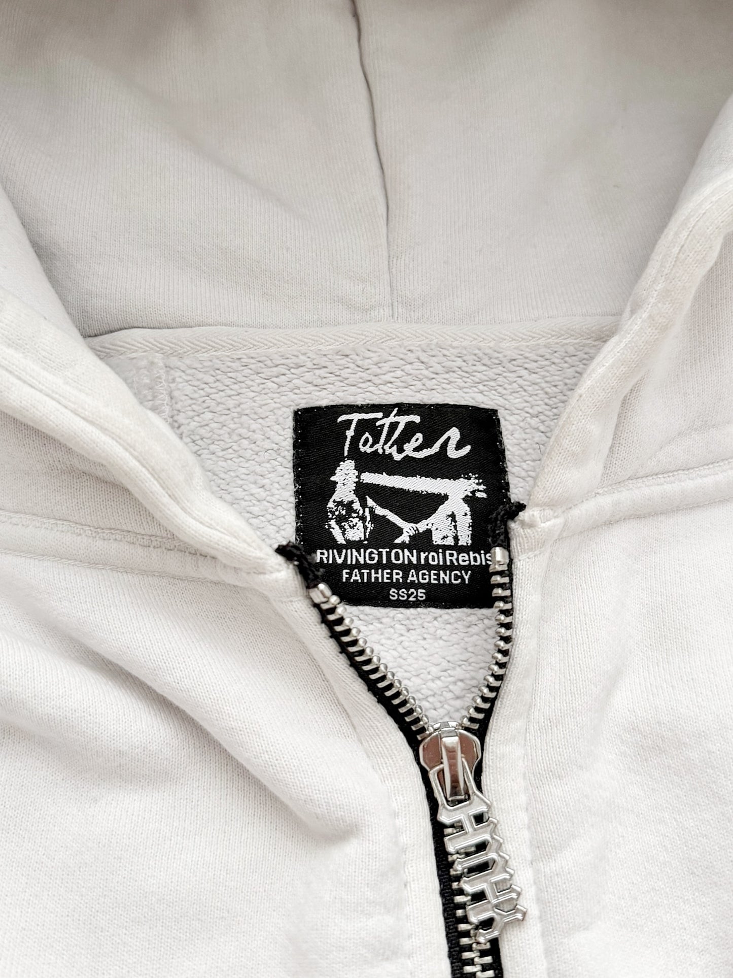 Heavy Zip Logo Cropped Hoodie