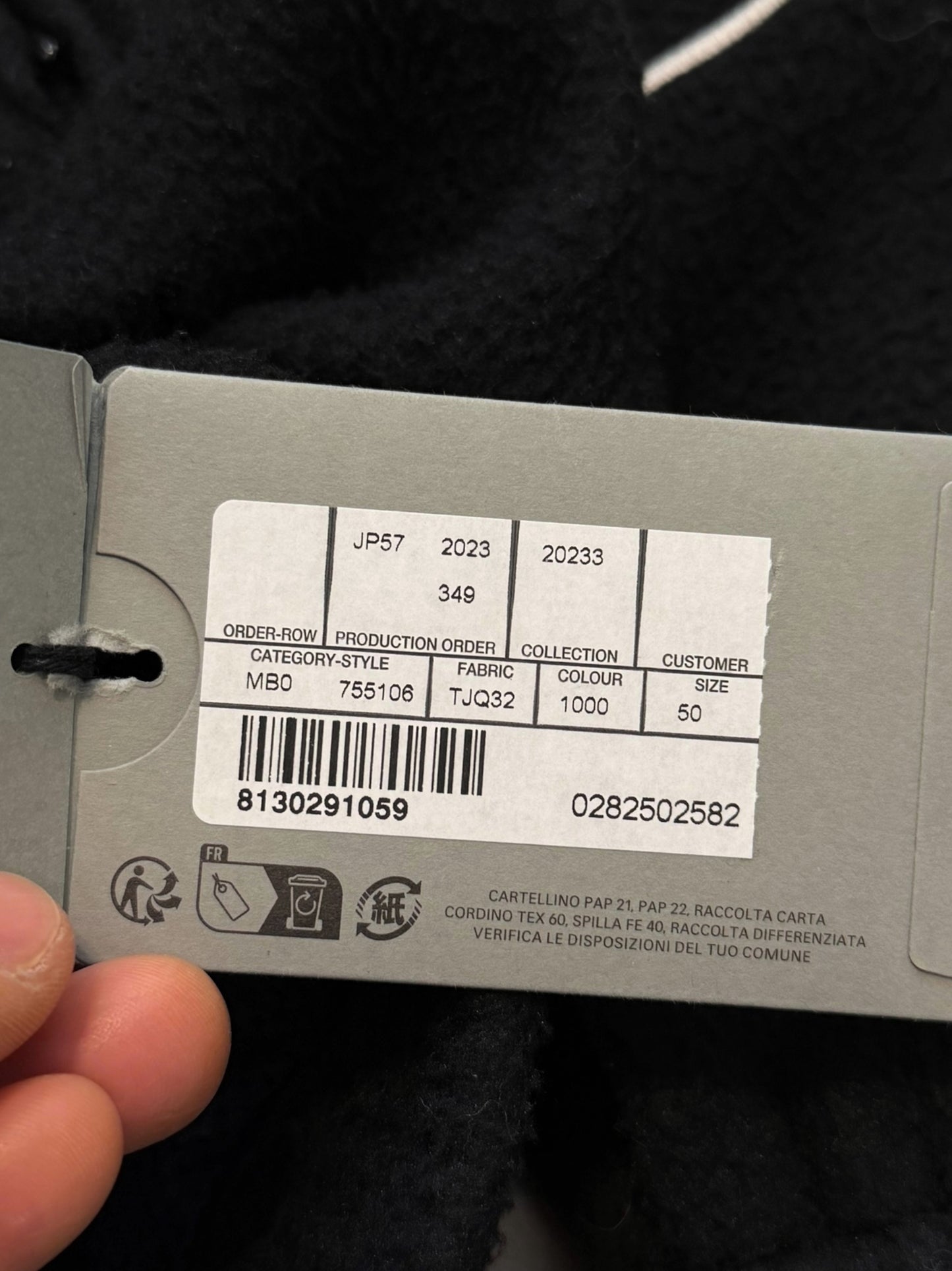 Oversized Fleece Letter Logo Sleeve