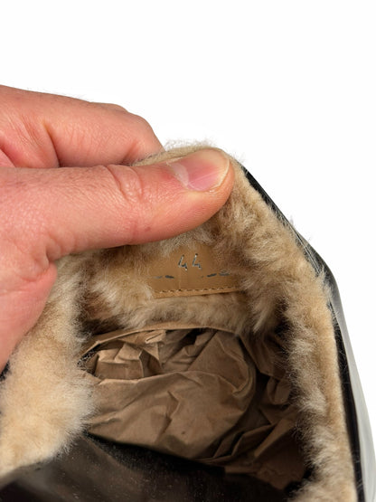 “Hoorsenbuhs” Fur Lined Logo Mules