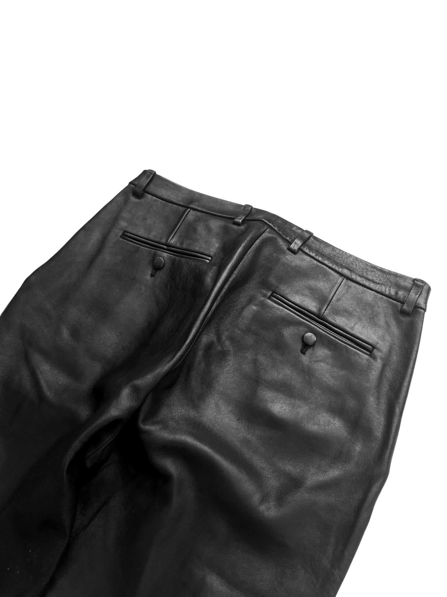 Lambskin Leather Pleated Trouser Pant