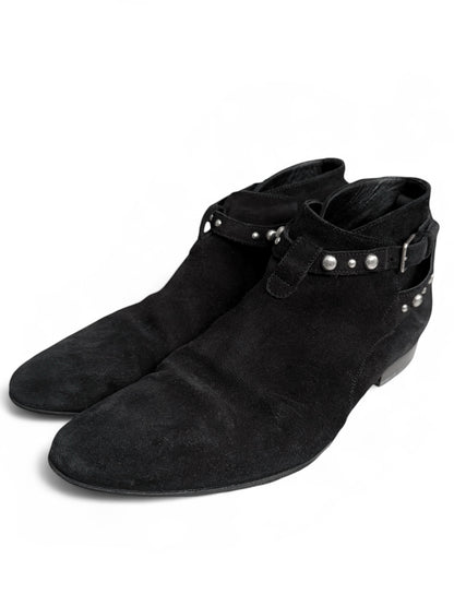 Studded Low Jodhpur Suede Boots