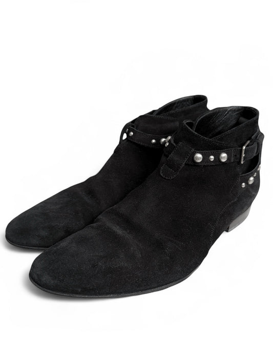 Studded Low Jodhpur Suede Boots