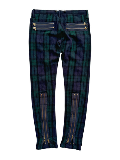 AW11 Punk Tartan Zip Bondage Pant