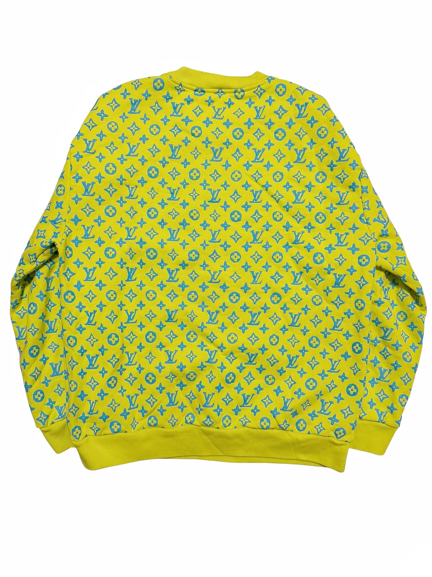 2023 Virgil Yellow Blue Monogram Crewneck