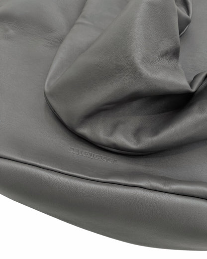 Grey Glove Leather Bag