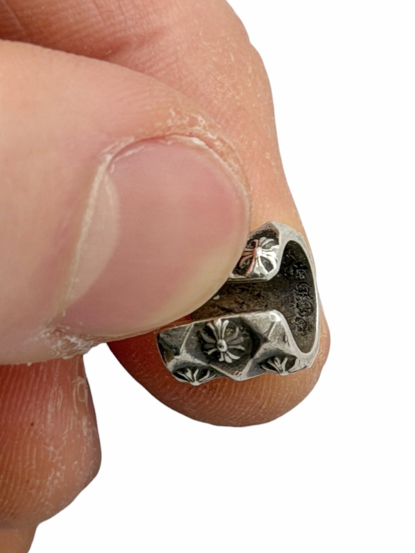 Pyramid Plus Stud Silver Ear Cuff Earring