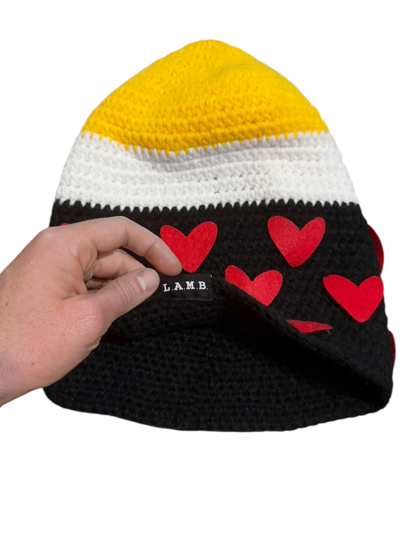 x L.A.M.B. Gwen Stefani Heart Beanie