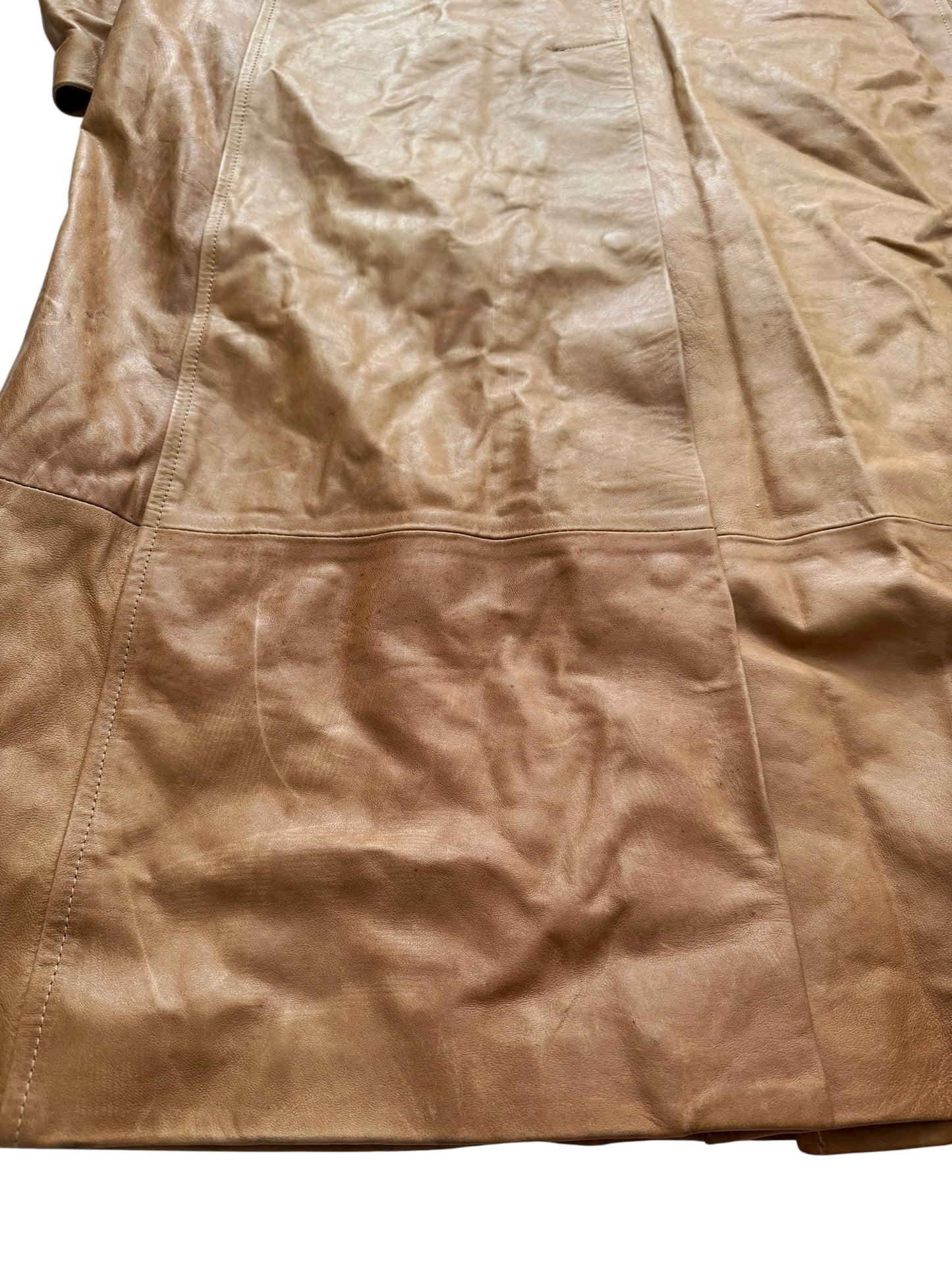 FW25 Natural Leather Trench Coat