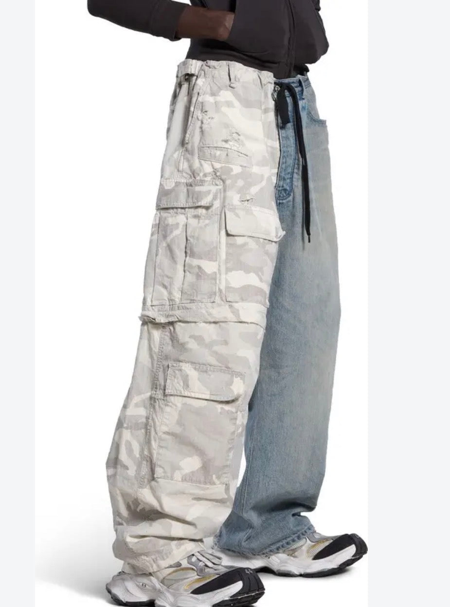 2024 Split Camo Denim Cargo 50/50