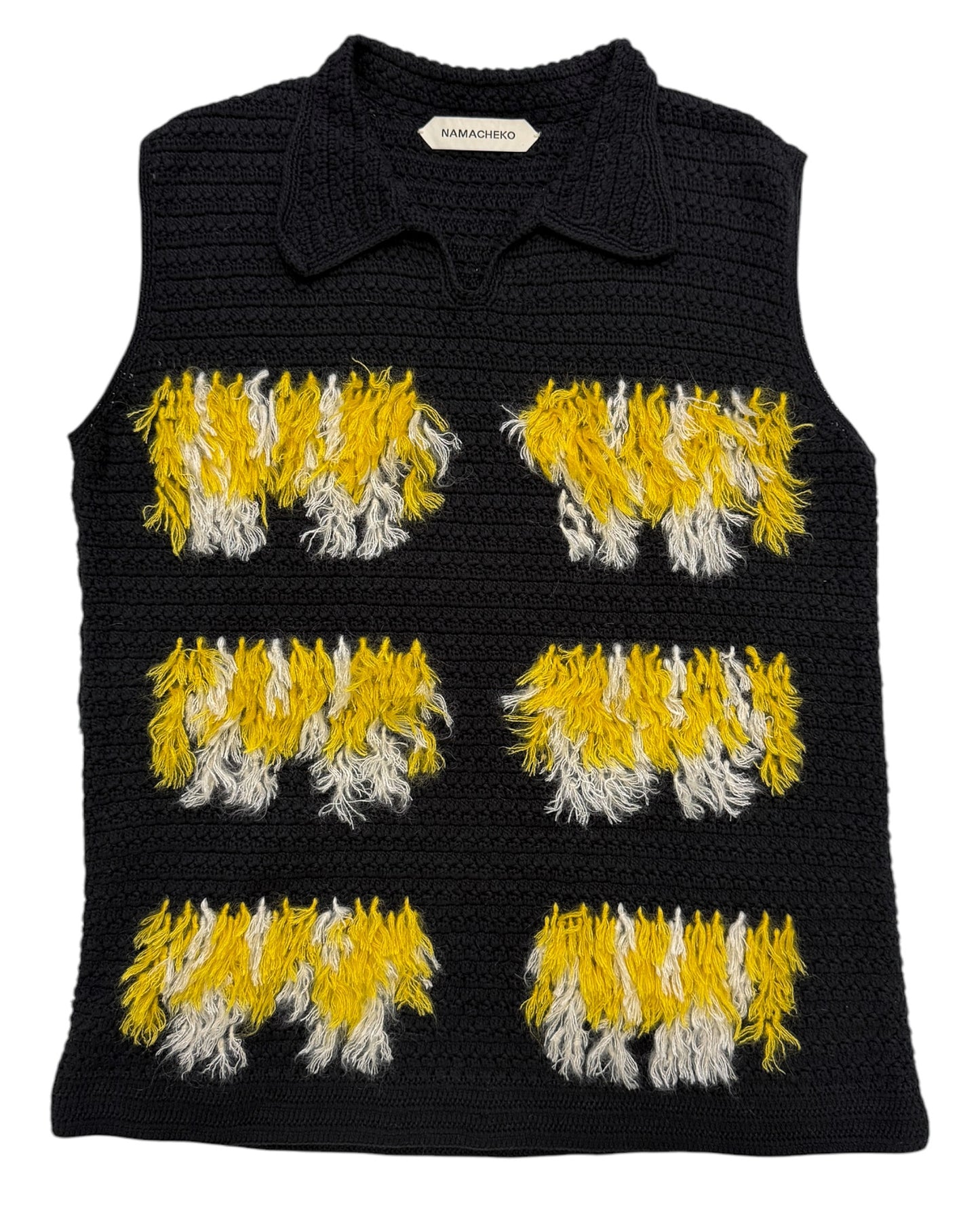 Baran Knit Silk Cotton Polo Vest