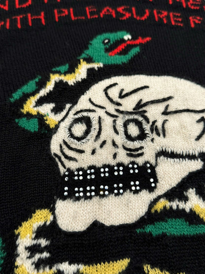 Narcissus Poem Skull Knit Sweater