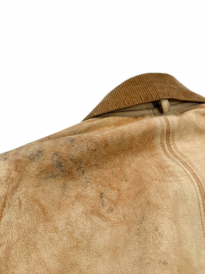 Distressed Leather “Carhartt” Work Jacket W Vest