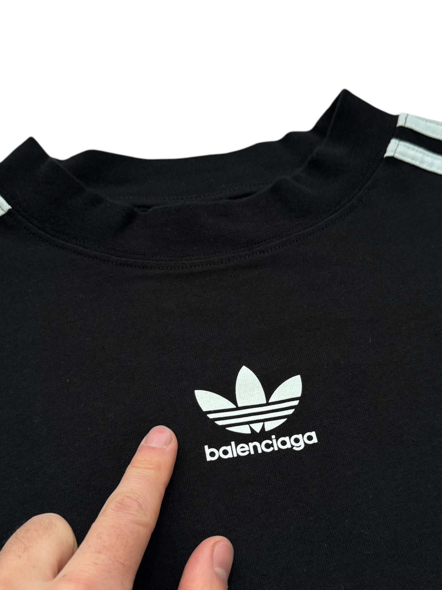 Oversized Black Track Logo Tee