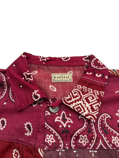 Red/Purple Bandana Kerchief Trucker Jacket
