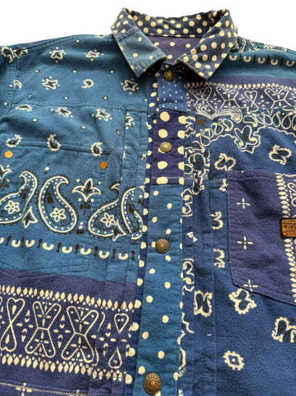 Reversible Blue Kerchief Jacket